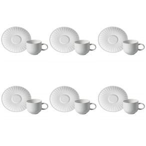 Conjunto de Xícara de Cafezinho com Pires 06 Peças Coup Trendy Porto Brasil