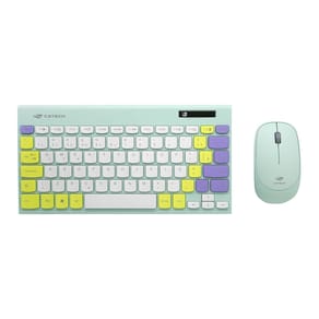 Kit Teclado e Mouse Sem Fio Bluetooth C3Tech K-W71GN Verde