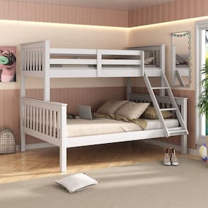 Beliche Solteiro / Casal em Madeira Maciça Moderno Branco
