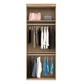 Módulo para Closet sem Porta com Cabideiro Carvalho
