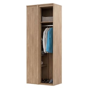 Módulo para Closet sem Porta Canto Reto Carvalho