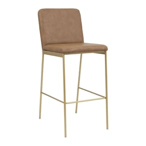 Banqueta Chloe em Metal Dourado Moderna e Estilosa Dourado/Durango