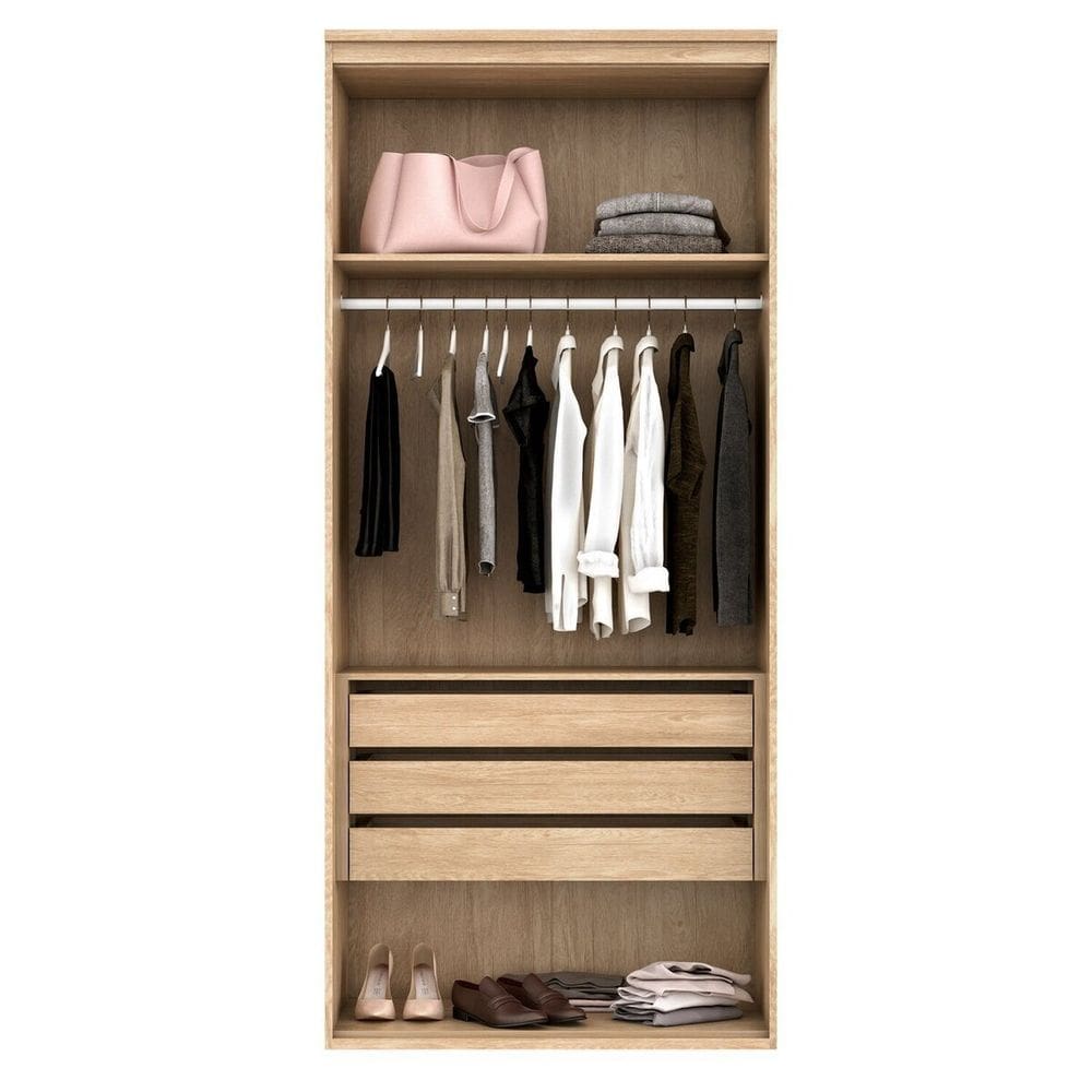 Módulo para Closet sem Porta com Gaveta Carvalho