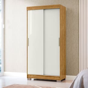 Guarda-roupa Solteiro 2 Portas 2 Gavetas Antares Marrocos/Off White
