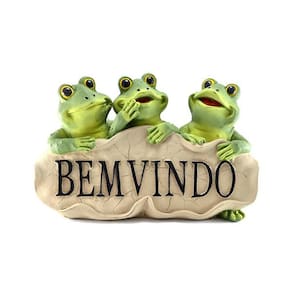 Trio de Sapos de Jardim em Resina 18cm - Resistente ao Tempo