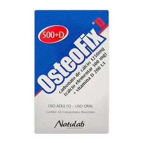 Osteofix Carbonato De Cálcio  1250Mg 200Ui 60 Comprimidos