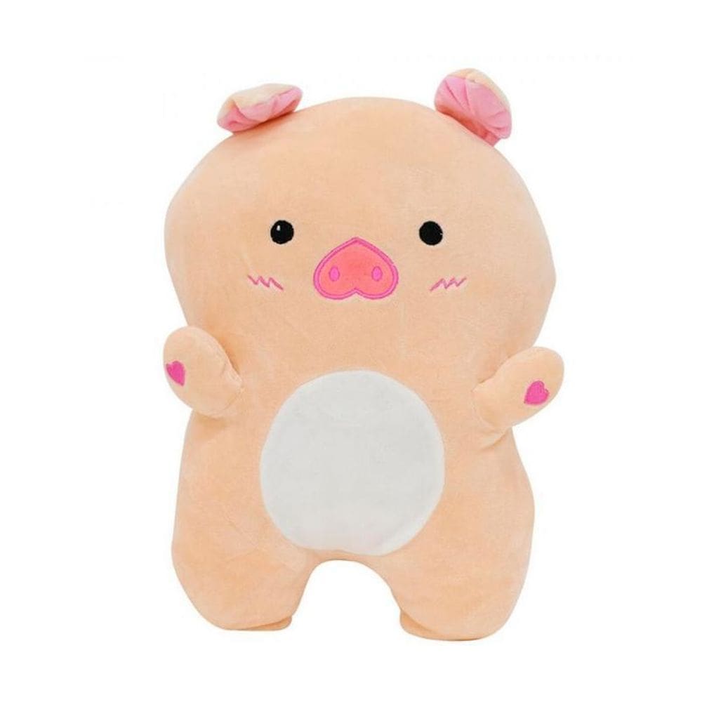 Almofada Formato Porquinho Bege 40Cm