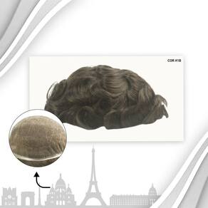 Protese Capilar Full Lace Masculina Francesa 20X25