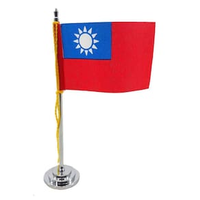 Mini Bandeira De Mesa Da Guiné Bissau 15 Cm Poliéster