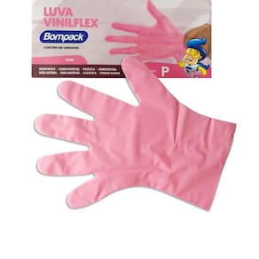 Luva Vinilflex Sem Pó Rosa Bompack - 100