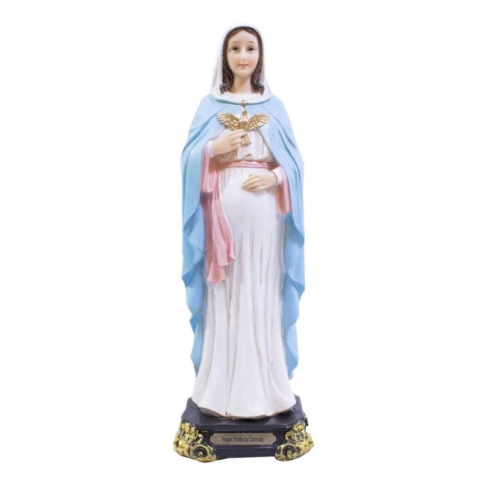 Imagem Nossa Senhora Grávida 32Cm Enfeite Resina