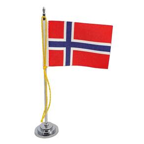 Mini Bandeira De Mesa Da Noruega 15 Cm Poliéster