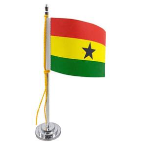 Mini Bandeira De Mesa Da Gana 15 Cm Poliéster