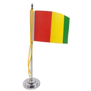 Mini Bandeira De Mesa Da Guiné 15 Cm Poliéster