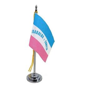 Mini Bandeira Mesa Espírito Santo Mastro 15 Cm Poliéster