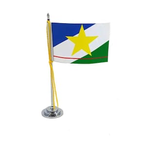 Mini Bandeira Mesa Estado De Roraima Mastro 15 Cm
