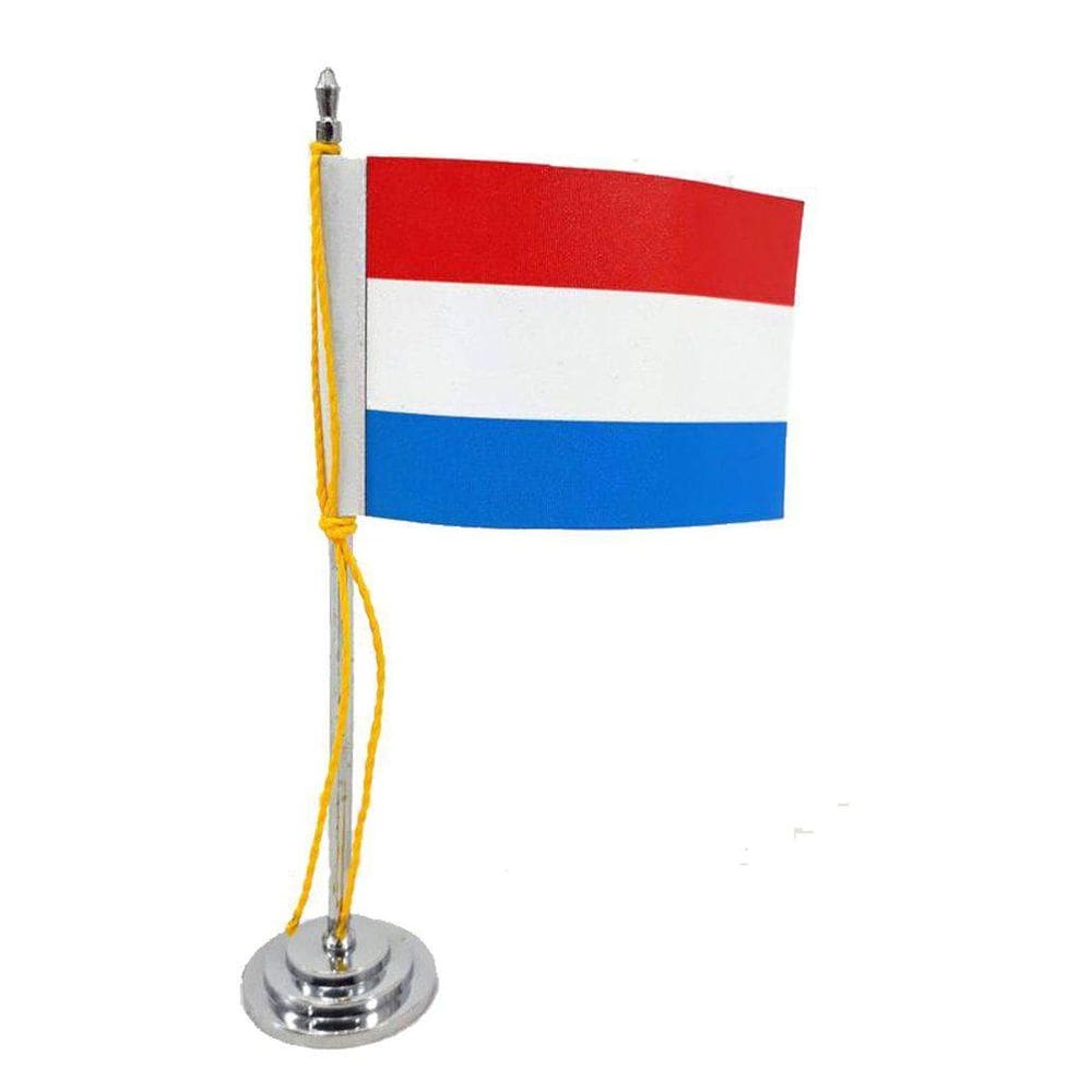 Mini Bandeira De Mesa Da Luxemburgo 15 Cm Poliéster