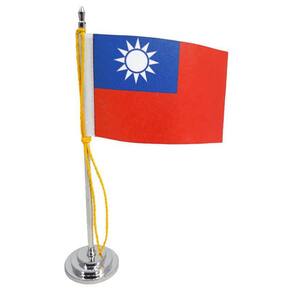 Mini Bandeira De Mesa Da Taiwan 15 Cm Poliéster