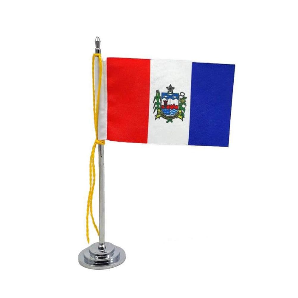 Mini Bandeira Mesa Alagoas Mastro 15 Cm Poliéster