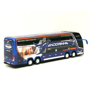 Brinquedo Miniatura Ônibus Viação Andorinha Azul 30Cm
