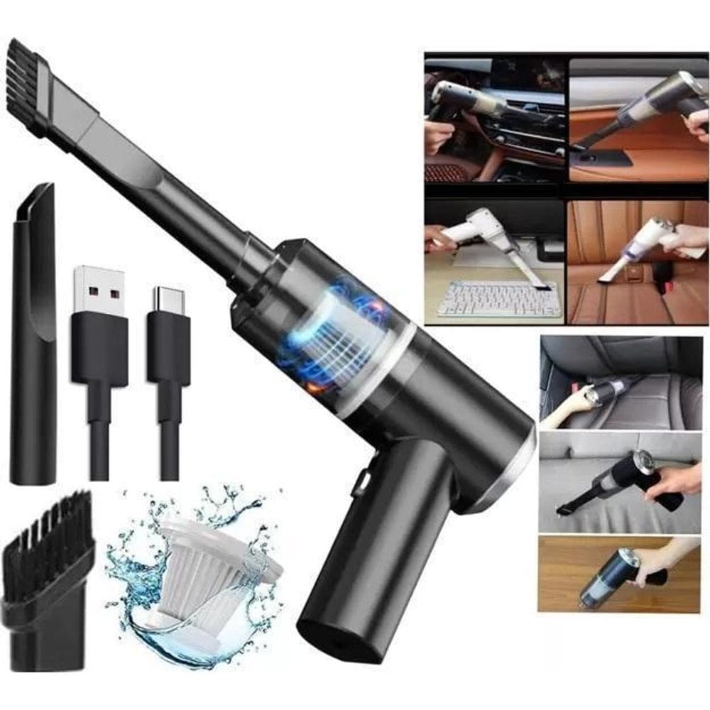 Mini Aspirador De Pó Sem Fio Portátil Preto Usb