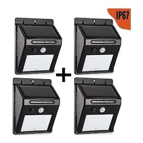 Kit 4 Luminaria De Led Solar Sensor Movimento 30 Led