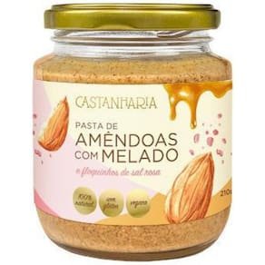 Pasta De Amêndoas Melado E Sal Rosa Vegana Castanharia 210G