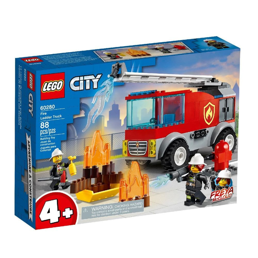 Lego Caminhão dos Bombeiros com Escada 88 Peças - 60280