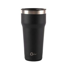 Copo Térmico em Aço Inox Preto com Parede Dupla e Tampa 470 ml Oxford