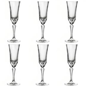 Conjunto de Taças de Cristal para Espumante 6 Peças 180 ml Biona Oxford