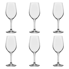 Conjunto de Taças de Cristal para Vinho 6 Peças 380 ml Oxford
