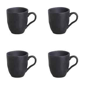Conjunto de Canecas 04 Peças Orgânico Preto Matte Porto Brasil