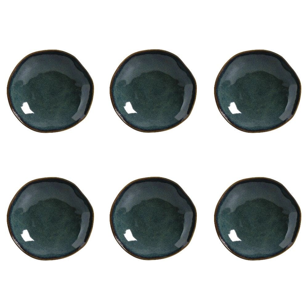 Conjunto de Pratos Fundos 06 Peças Orgânico Oceano Porto Brasil