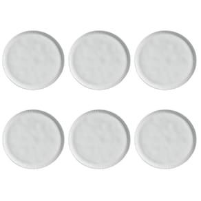 Conjunto de Pratos Rasos 06 Peças Linhas New White Porto Brasil