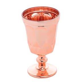 Conjunto 6 Taças de Água de Vidro Curves Rose Metalizado 250