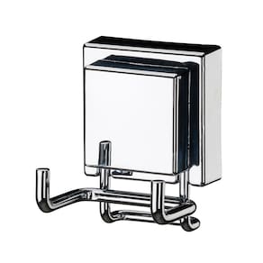 Gancho Duplo Inox Cromado 6x6x8cm - Qualità Premium