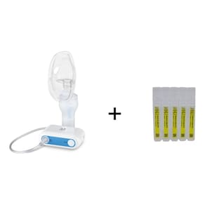 Inalador E Nebulizador Para Crianças e Adultos Aparelho Compacto e Leve - Compressor + Soro Fisiológico