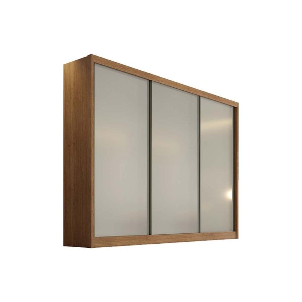 Guarda Roupa 3 Portas de Correr e 8 Gavetas Natus/Duna Cumaru/Fendi - Novo Horizonte
