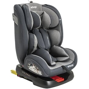 Cadeirinha Para Auto Isofix Top Tether Kiddo Whoop 360 36kg Reclinável Ajustável Cinza Melange Grafite Cadeira Passeio Carro Bebê Infantil Base