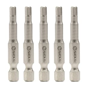 Ponta Bits Hexagonal SATA 1/4P 3mmx50mm - Embalagem com 5 Unidades