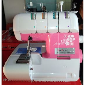 Máquina De Costura Doméstica Overloque Ss-320 Rosa- 220v