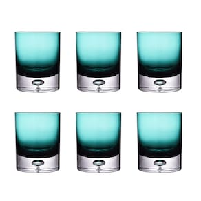 Conjunto 6 Copos em Vidro Verde 10cm BJ0009 BTC