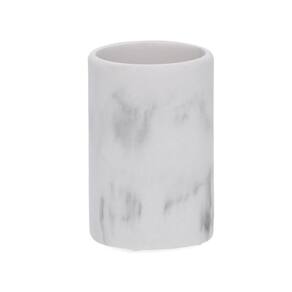 Copo em Poliresina Branco Marmorizado 13cm 19208 Mart