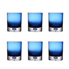 Conjunto 6 Copos em Vidro Azul 10cm BJ0008 BTC