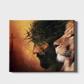 Quadro Decorativo - A Força De Jesus E O Poder Do Leão