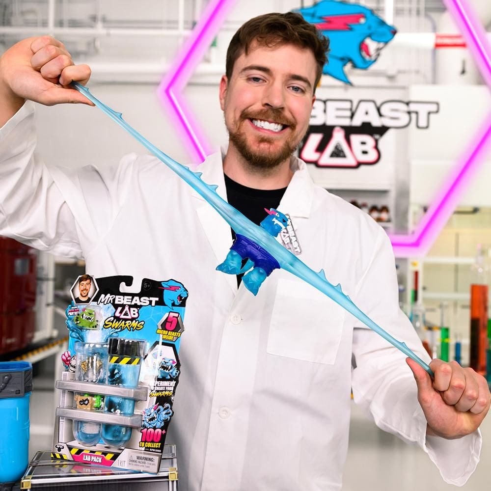 Boneco Elástico Goo Jit Zu MrBeast Lab Pantera Poderosa