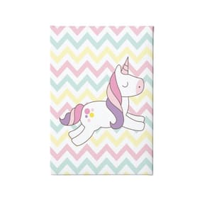 Quadro Decorativo Infantil - Pônei Mágico Com Arco-íris