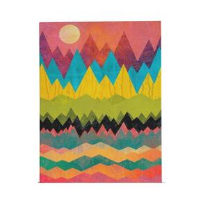 Quadro Decorativo Abstrato - Montanhas Geométricas Colorido