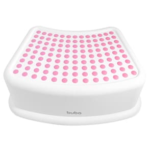 Degrau Antiderrapante Branco e Rosa Buba 7276
