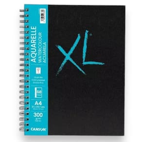 Bloco Canson Xl Aquarelle caderno Capa Dura A5 300grs 68 fl